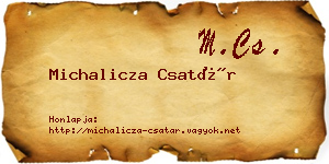 Michalicza Csatár névjegykártya